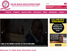 Tablet Screenshot of hildebackeducationfund.com